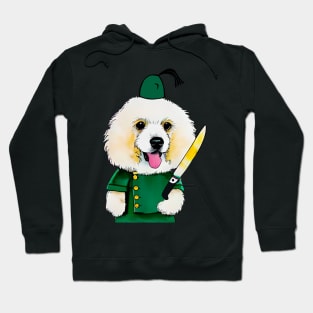 Dog with Knife Hoodie